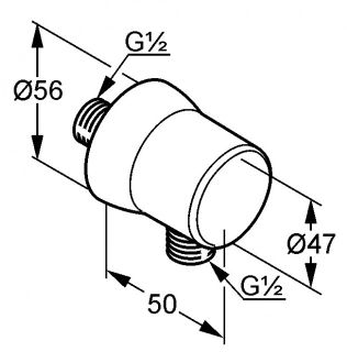 Шланговое подключение Kludi Sirena чёрный матовый 6306039-00